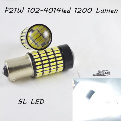 Автомобильная лампа SLP LED 102-4014 SMD в задний ход с цоколем 1156(P21W)(BA15S)(R5W) Белый