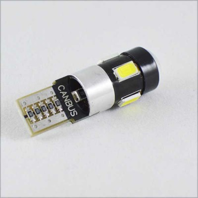 Автомобильная лампа SLS LED C обманкой в габарит с цоколем T10(W5W) 6- 5630 9-16V Белый