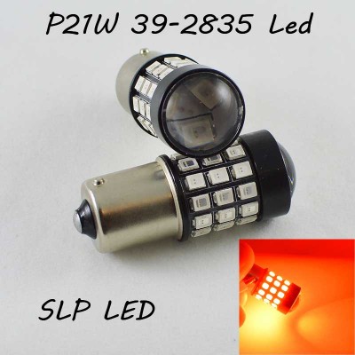 Светодиодная автомобильная лампа SLP LED с цоколем 1156(P21W)(BA15S) 39-2835 9-30V Красный