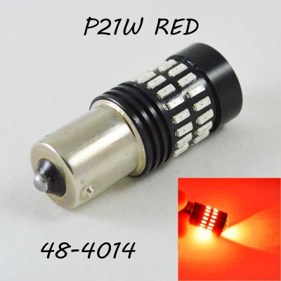 Светодиодная авто лампа SLP LED 48-4014 с цоколем 1156(P21W)(BA15S) 9-30V Красный