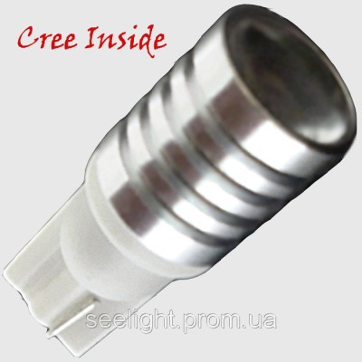 Автомобильная светодиодная лампа на базе цоколя T10 CREE (Lens) 3W 9-30V-NW