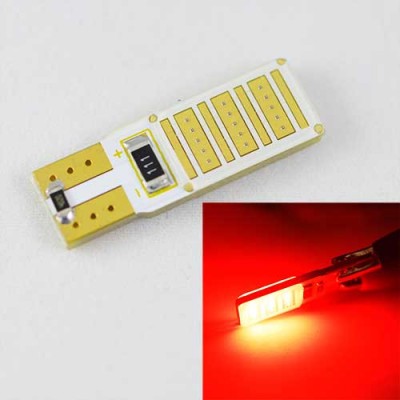Светодиодная автомобильная лампа SL LED Цоколь T10 (W5W) с обманкой компьютера 12С COB 3W Красный