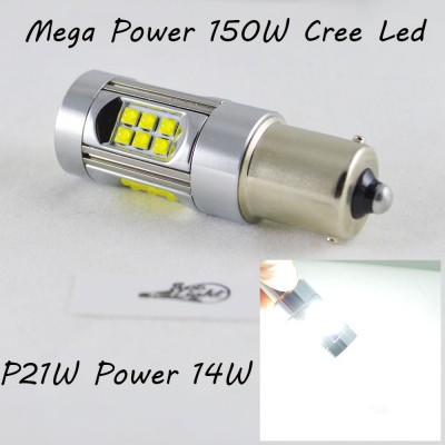 Светодиодная лампа SLP LED Cree в задний ход автомобиля с цоколем 1156(BA15S,P21W) 150W 9-30V 1400lm Белый
