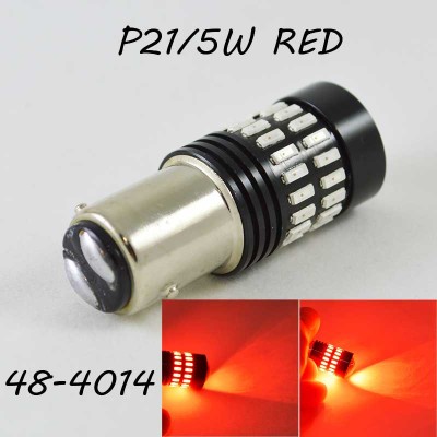 Светодиодная автомобильная лампа SLP LED с цоколем 1157(P21/5W)(BAY15D) 48-4014 9-30V Красный