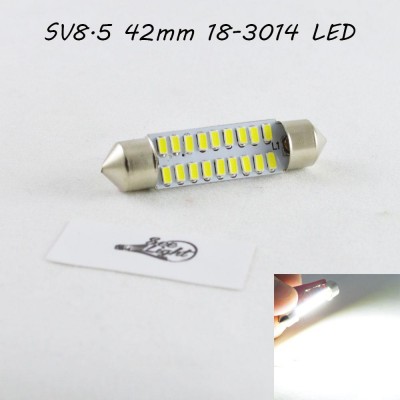 Светодиодная авто лампа SLS LED в салон или багажник SV8,5(C10W) 41-42mm 18-3014 Белый