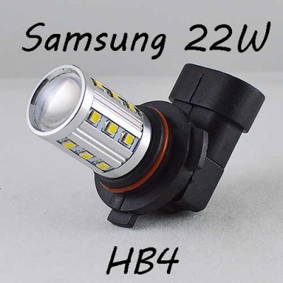 Автомобильная LED лампа SL LED в противотуманные фонари Цоколь HB4(9006) 22W Линза, 6000K