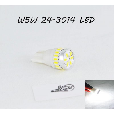 Светодиодная лампа SL LED, цоколь W5W(T10) 24 LED 3014, 12 В. Белый