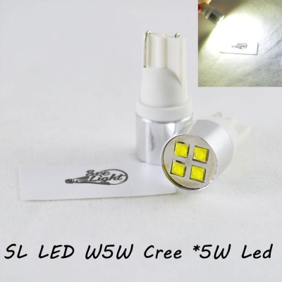 Яркая светодиодная лампа SLP LED с цоколем T10 (W5W) Cree 20W 9-30V Белый