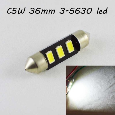 Светодиодная лампа SLS LED цоколь SV8,5(C5W) 36мм 3-5630 Белый