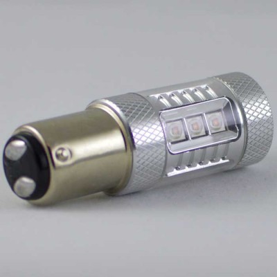 Светодиодная автомобильная лампа с цоколем 1157(P21/5W)(BAY15D) Osram+Cree 80W Жёлтый/Белый