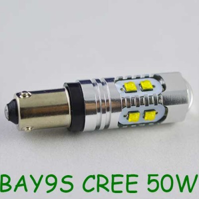 Мощная светодиодная лампа SLP LED с цоколем BAY9S (H21W) Cree 50W 9-30V Белый