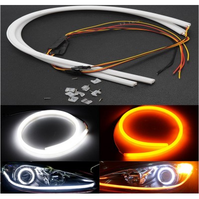 Дневные ходовые огни SL LED, гибкая лента с указателем поворота в фары 60 см.