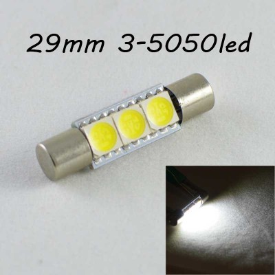 Led лампа SLP LED в солнцезащитные козырьки, зеркала SV7 (T6.3) (C5W)(C3W) 3-5050 28/29mm 12V Белый