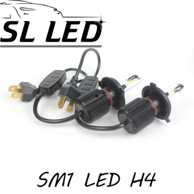 LED лампы в головной свет серии SM1 Цоколь H4, 20W, 2800 Люмен/Комплект