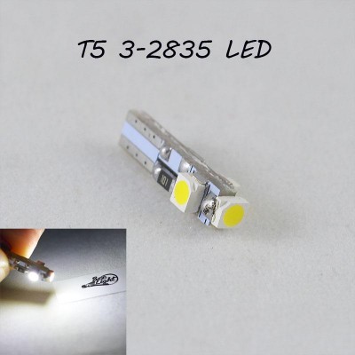 Светодиодная лампа в подсветку с цоколем T5(W2x4,6d)(W1.2W) 3-3528 12V 6000K