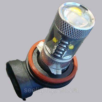 Светодиодная лампа на базе цоколя H11 Cree led 30W 9-30В. Белый 