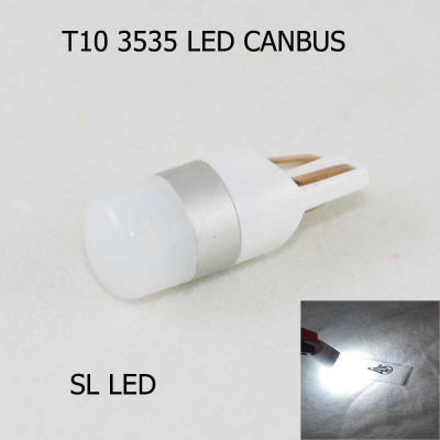 LED лампа в габарит SL LED, с обманкой, can bus, цоколь W5W(T10) Osram led 3030 12 В. Белый 6000K