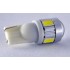 Светодиодная лампа в габарит под цоколь W5W(T10) светодиоды 5630+ Cree 3W с линзой, Белый