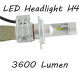 LED лампы в головной свет серии G5S, Н4 Цоколь, 22W, 3600 Люмен/Комплект
