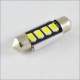 Светодиодная лампа SLS LED с обманкой компьютера под цоколь SV8,5(C5W) 36mm 4-5630 Белый