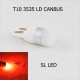 LED лампа в габарит SL LED, с обманкой, can bus, цоколь W5W(T10) Osram led 3030 12 В. Красный