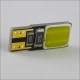 Светодиодная автомобильная лампа SL LED Цоколь T10 (W5W) с обманкой компьютера 12С COB 3W Белый