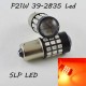 Светодиодная автомобильная лампа SLP LED с цоколем 1156(P21W)(BA15S) 39-2835 9-30V Красный