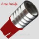 Автомобильная светодиодная лампа на базе цоколя T10 (W5W) CREE 3W 9-30V Линза, Красный