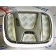 Автомобильный логотип Honda 9.8*8.0 см. с хромированной накладкой, белый