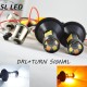 Установочный комплект автомобильных ламп SLP LED с цоколем 1157(PY21W)(BAY15S) 42 2835 led жёлтый/белый