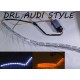 Дневные ходовые огни SL LED, стиль Audi, с динамическим указателем поворота, длина от 50 до75 см.