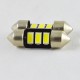 Светодиодная лампа цоколь SV8,5(C5W) 31mm 3-5630 LED Белый