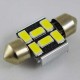 Светодиодная лампа SLS LED с обманкой компьютера под цоколь SV8,5(C5W) 36mm 6-5630 Белый