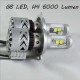Комплект LED ламп в основные фонари, Цоколь Н4, серия G8, 36W, 6000 Люмен/Комплект
