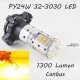 Светодиодная лампа SLP LED с цоколем PY24W 9-30V 32-3030 Желтый в поворот с обманкой