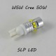 Яркая светодиодная лампа SLP LED с цоколем T10 (W5W) Cree 50W 9-30V Белый