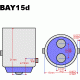 Светодиодная автолампа с цоколем 1157(BAY15D) 11W-10-30V-Lens-Белый
