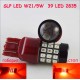 Светодиодная автомобильная лампа SLP LED с цоколем T20(7443)(W21W/5W) 39-2835 30W 9-30V Красный