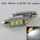 Автомобильная лампа SLS LED с обманкой в номера, салон, цоколь SV8,5(C5W) 36mm 3-5630 Белый