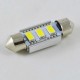 Автомобильная лампа SLS LED с обманкой в номера, салон, цоколь SV8,5(C5W) 36mm 3-5630 Белый