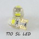 Лед лампа в габарит SLS LED, с обманкой Can шины, цоколь W5W(T10) 2 светодиода в силиконе 12 В. Красный
