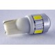 Светодиодная лампа в габарит под цоколь W5W(T10) светодиоды 5630+ Cree 3W с линзой, Белый