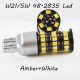 Автомобильная LED лампа SL LED, ДХО + поворот, Цоколь T20(W21/5W)(7443) 48-2835 led жёлтый/белый