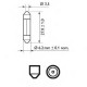 Led лампа SLP LED в солнцезащитные козырьки, зеркала SV7 (T6.3) (C5W)(C3W) 3-5050 28/29mm 12V Белый