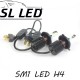 LED лампы в головной свет серии SM1 Цоколь H4, 20W, 2800 Люмен/Комплект